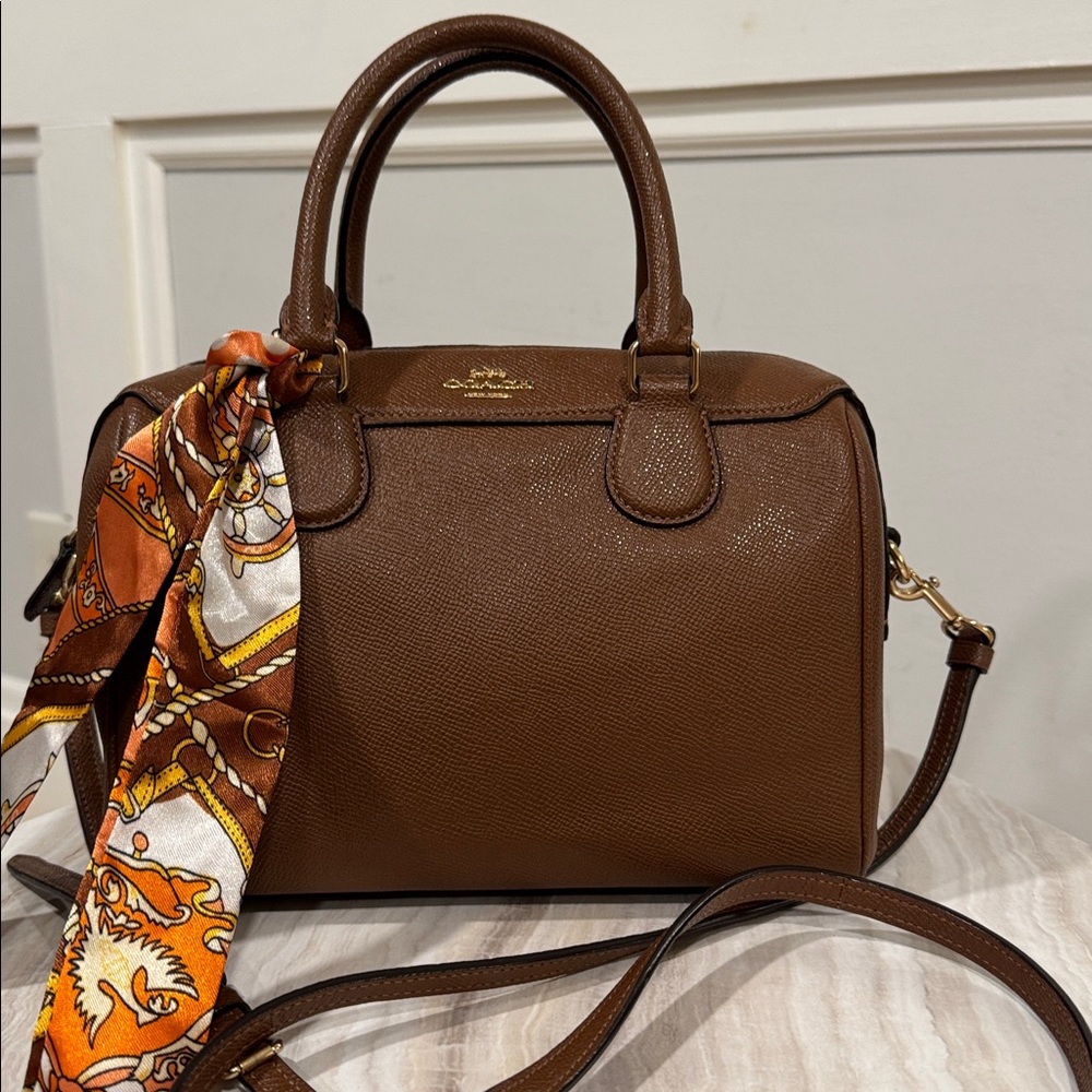 Coach Bennett Satchel with Vibrant Scarf - Picture 3 of 16